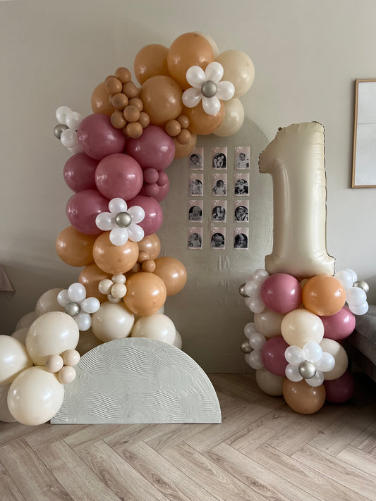 Ballonnenboog met/zonder cijfer pilaar